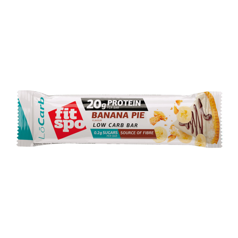 Baton Proteic Placinta Cu Banane LoCarb, 60 g, FitSpo