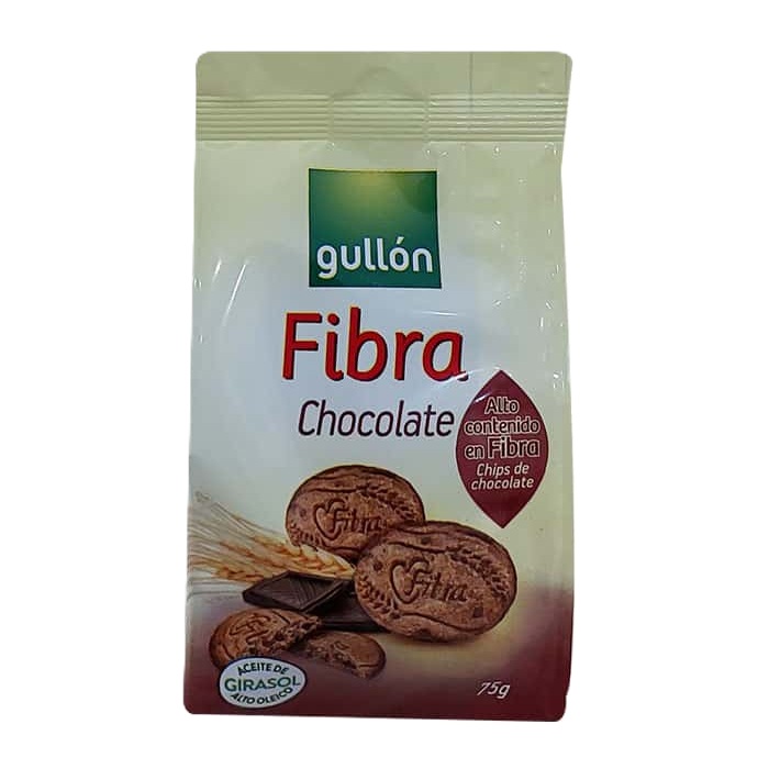 Mini biscuiti cu chipsuri de ciocolata Fibra, 75 g, Gullon