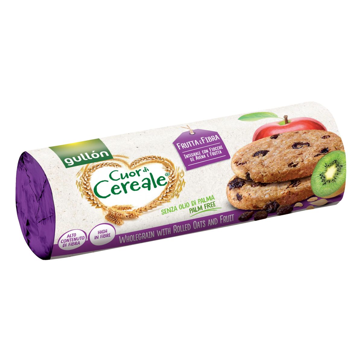 Biscuiti cu cereale integrale, ovaz si fructe, 300 g, Gullon