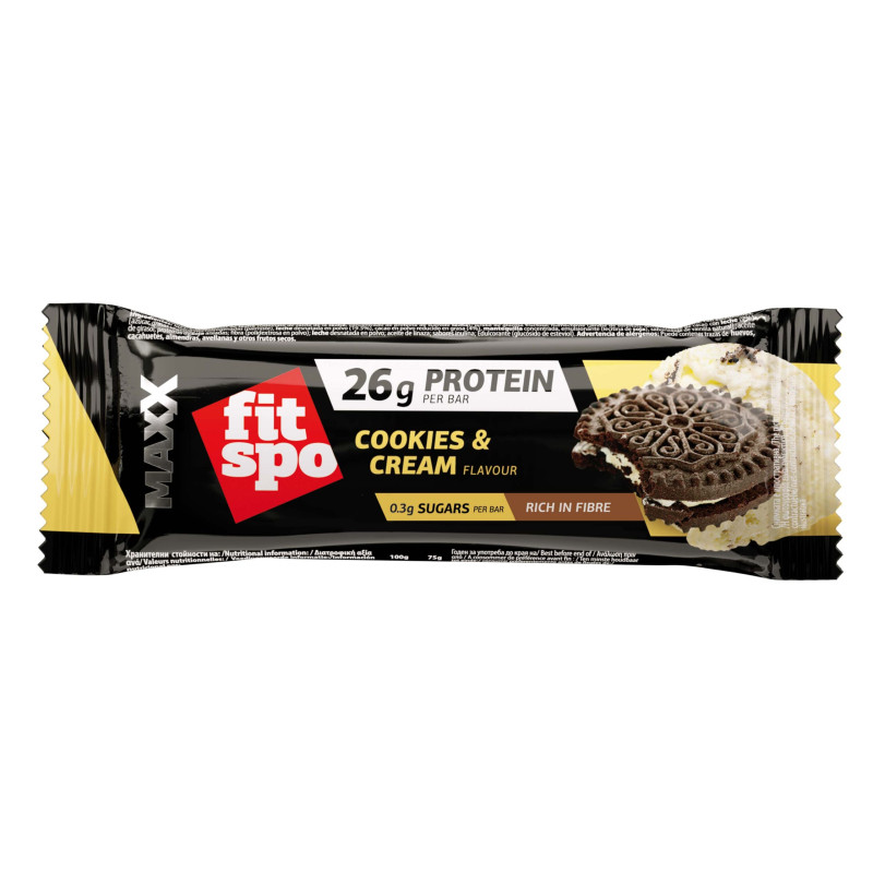 Baton proteic cu mousse de ciocolata MAXX, 75 g, FitSpo
