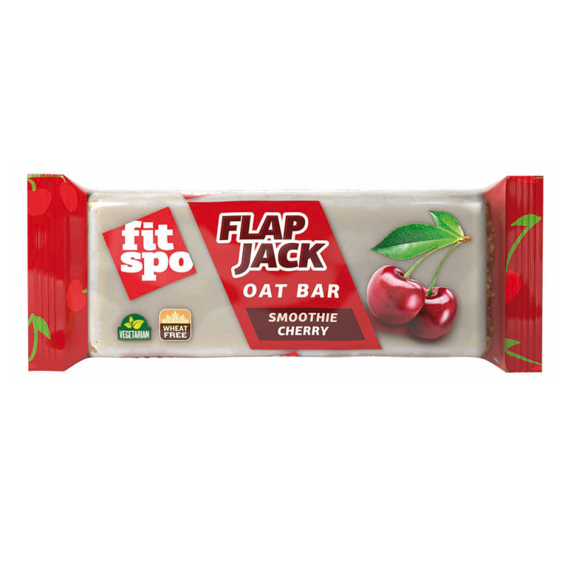 Baton de ovaz Smoothie Cherry Flapjack, 90 g, FitSpo