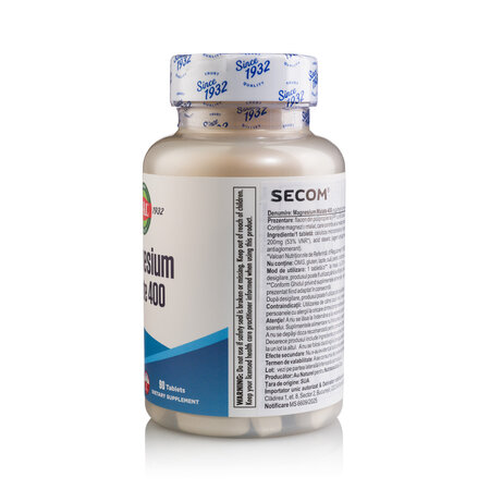 Magnesium Malate, 400 mg, 90 tablete, Secom 726408