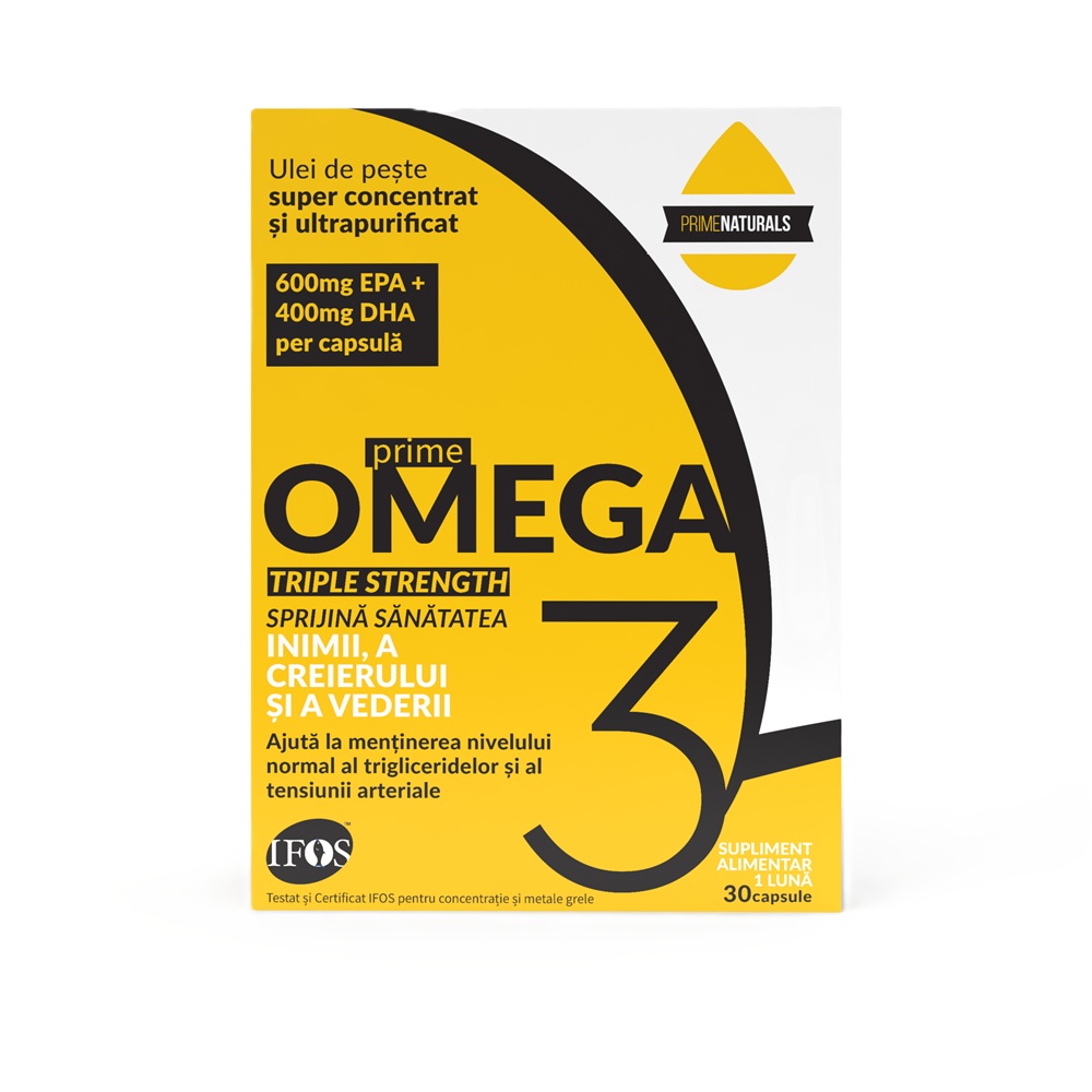 Omega 3 Triple Strenght, 30 capsule, Prime Naturals