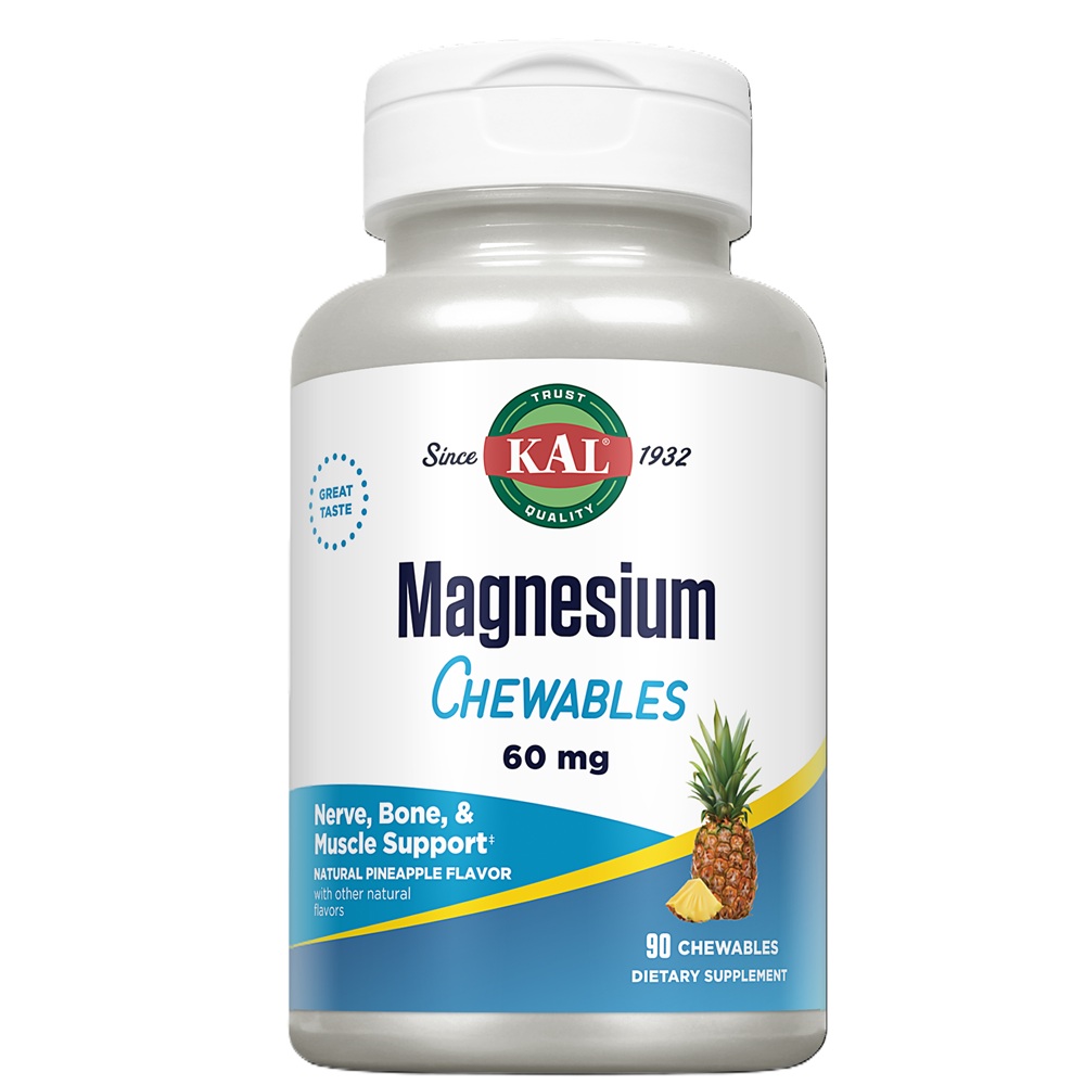 Magnesium Chewable, 60 mg, 90 tablete, Kal