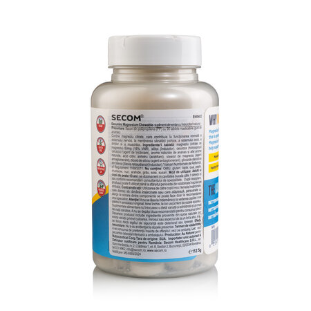 Magnesium Chewable, 60 mg, 90 tablete masticabile, Kal 726116