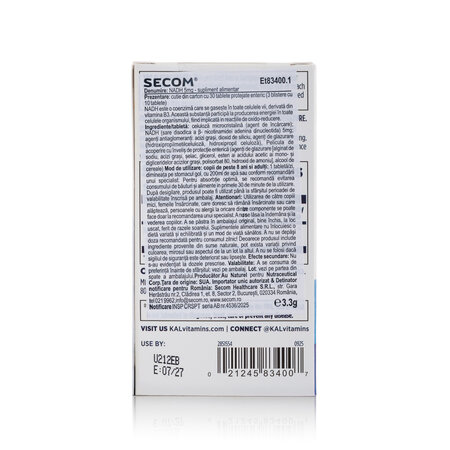 NADH, 5 mg, 30 tablete, Kal 726892