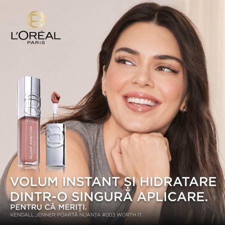 Ulei pentru buze cu efect de volum Plump Ambition 001 Crystal Clear, 5 ml, L'Oreal Paris 657496