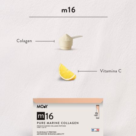 Colagen marin pur cu vitamina C m16, 15 plicuri x 10.1 g, Molecules of Youth 657549