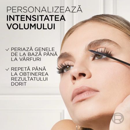 Mascara pentru alungire extrema rezistent la apa Telescopic Waterproof Black, 8 ml, L'Oreal Paris 657575