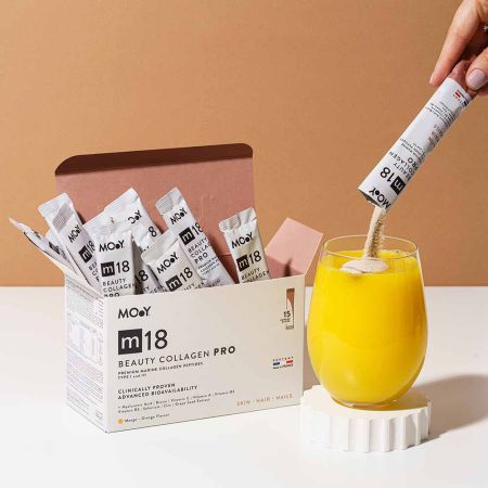 Colagen PRO marin beauty cu aroma de mango si portocale m18, 15 plicuri x 8 g, Molecules Of Youth 659324