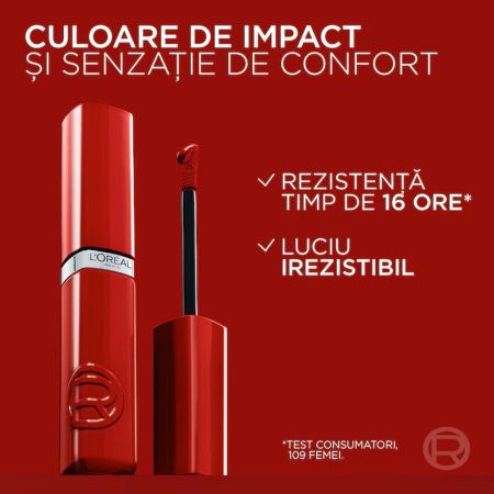 Ruj lichid Infaillible Laque Resistance 220 Paris Sunset, 4.3 ml, L'Oreal Paris 657617