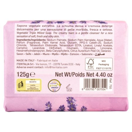 Sapun vegetal cu lavanda, 125 g, Iteritalia 657685