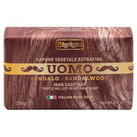 Sapun vegetal pentru barbati Sandal Wood Uomo, 250 g, Iteritalia
