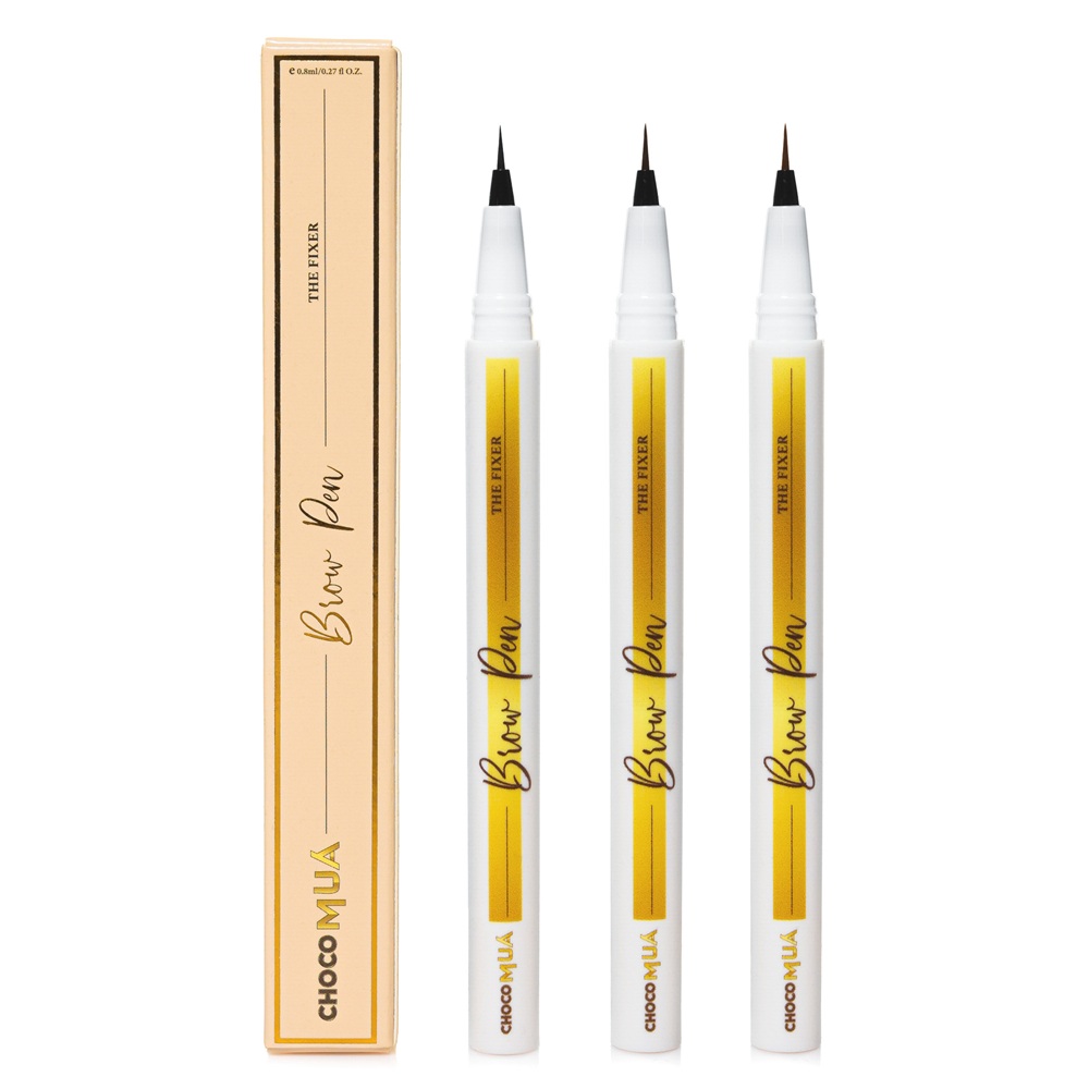 Set 3 carioci pentru sprancene Brow Pen, 2.4 ml, Choco Mua