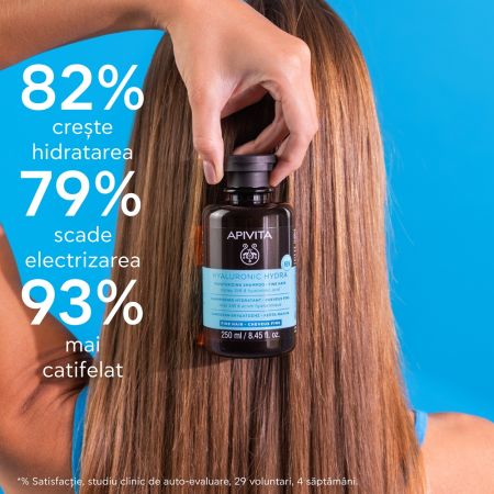 Sampon hidratant cu miere si acid hialuronic Hyaluronic Hydra, 250 ml, Apivita 657754