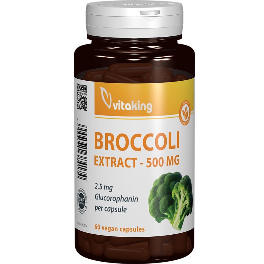 Extract din broccoli, 500 mg, 60 capsule, Vitaking : Farmacia Tei online