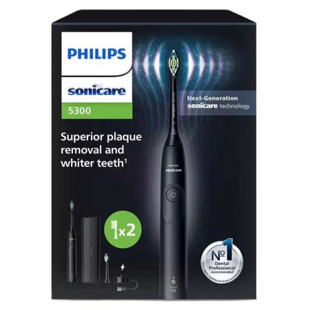 Periuta electrica neagra 5300 + toc HX7101/03, 1 bucata, Philips Sonicare 657775
