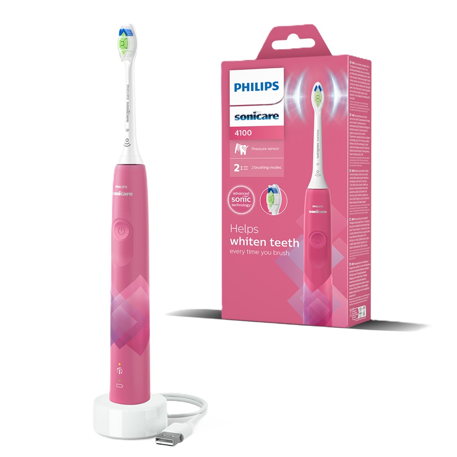 Periuta electrica roz 4100 HX3689/41, 1 bucata, Philips Sonicare