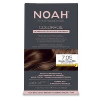 Vopsea de par permanenta fara amoniac pe baza de ulei 7.05 Chocolate Blond Color in Oil, 135 ml, Noah