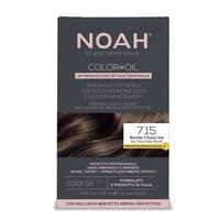 Vopsea de par permanenta fara amoniac pe baza de ulei 7.15 Ice Chocolate Blond Color in Oil, 135 ml, Noah