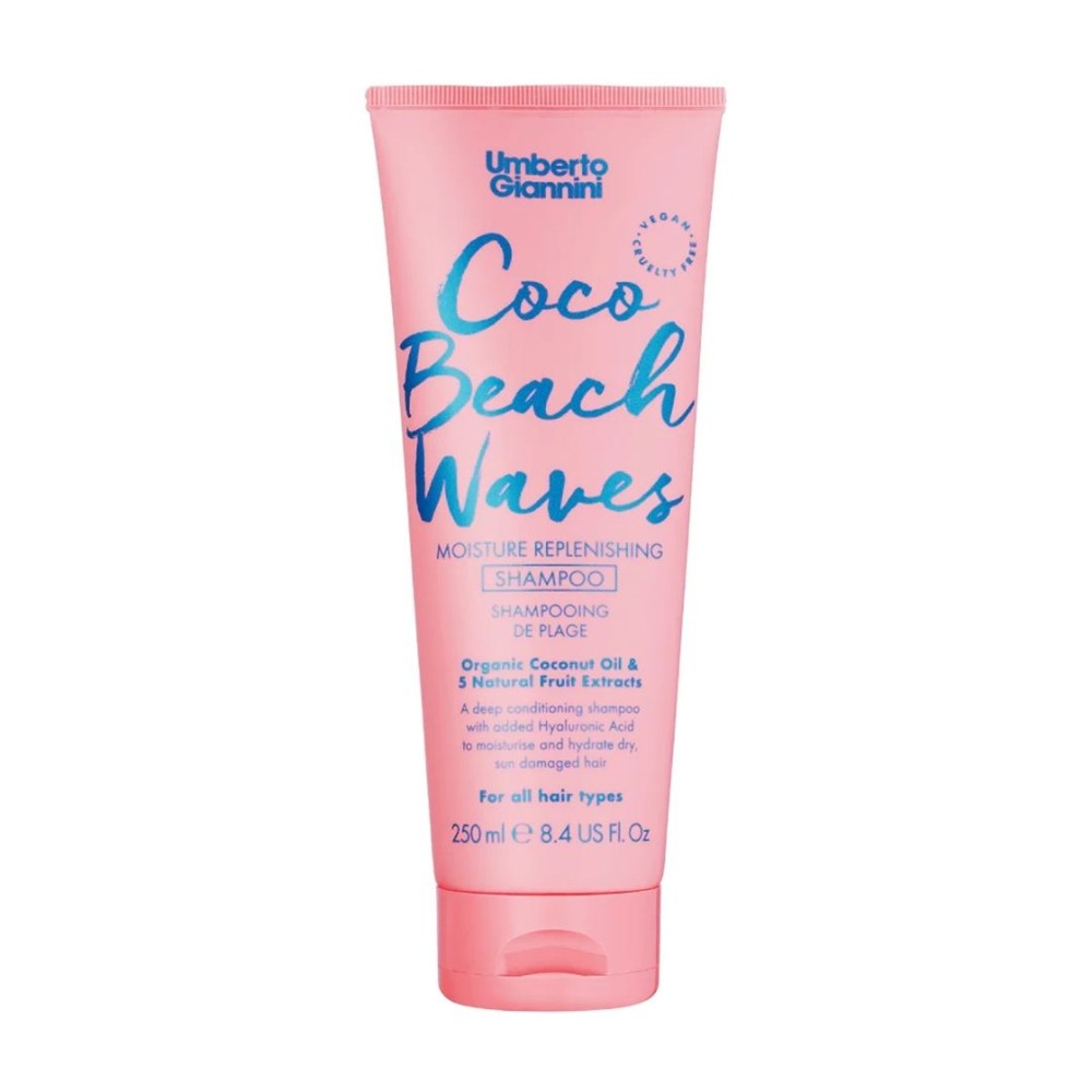 Sampon hidratant pentru bucle lejere Coco Beach Waves, 250 ml, Umberto Gianinni