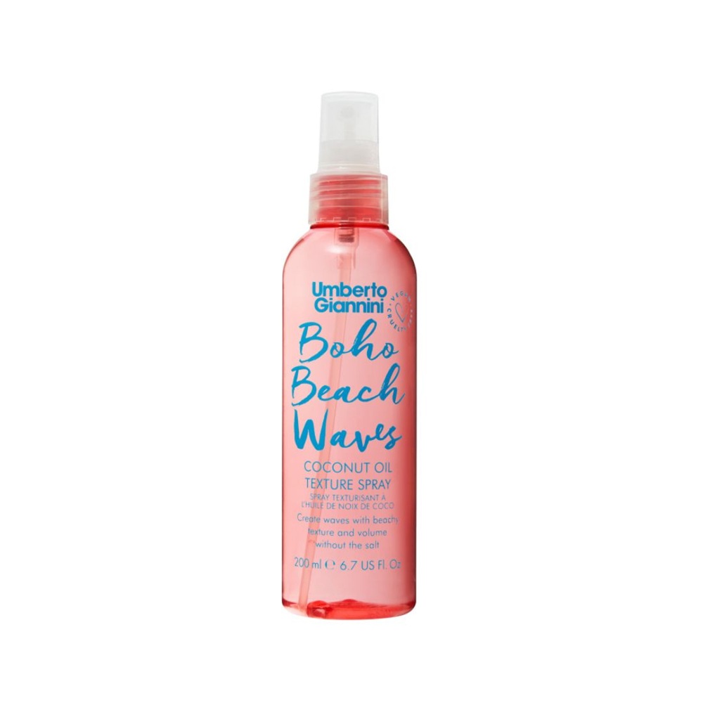 Spray texturizant pentru efect de bucle lejere cu ulei de cocos Boho Beach, 200 ml, Umberto Gianinni