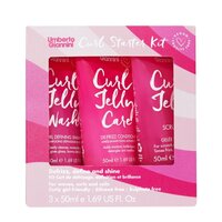 Set Sampon pentru definirea buclelor  50 ml  + Balsam anti-frizz pentru par cret 50 ml + Gel pentru definirea buclelor 50 ml Curl Jelly, Umberto Gianinni