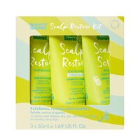 Set Sampon anti-matreata cu enzime din fructe 50 ml + Balsam anti-matreata cu ulei de cocos si vitamina E 50 ml + Tratament exfoliant pentru scalp 50 ml Scalp Restore, Umberto Gianinni
