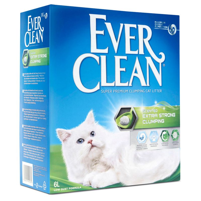 Nisip pentru litiera cu parfum de lavanda Extra Strong Clumping, 6000 ml, Ever Clean