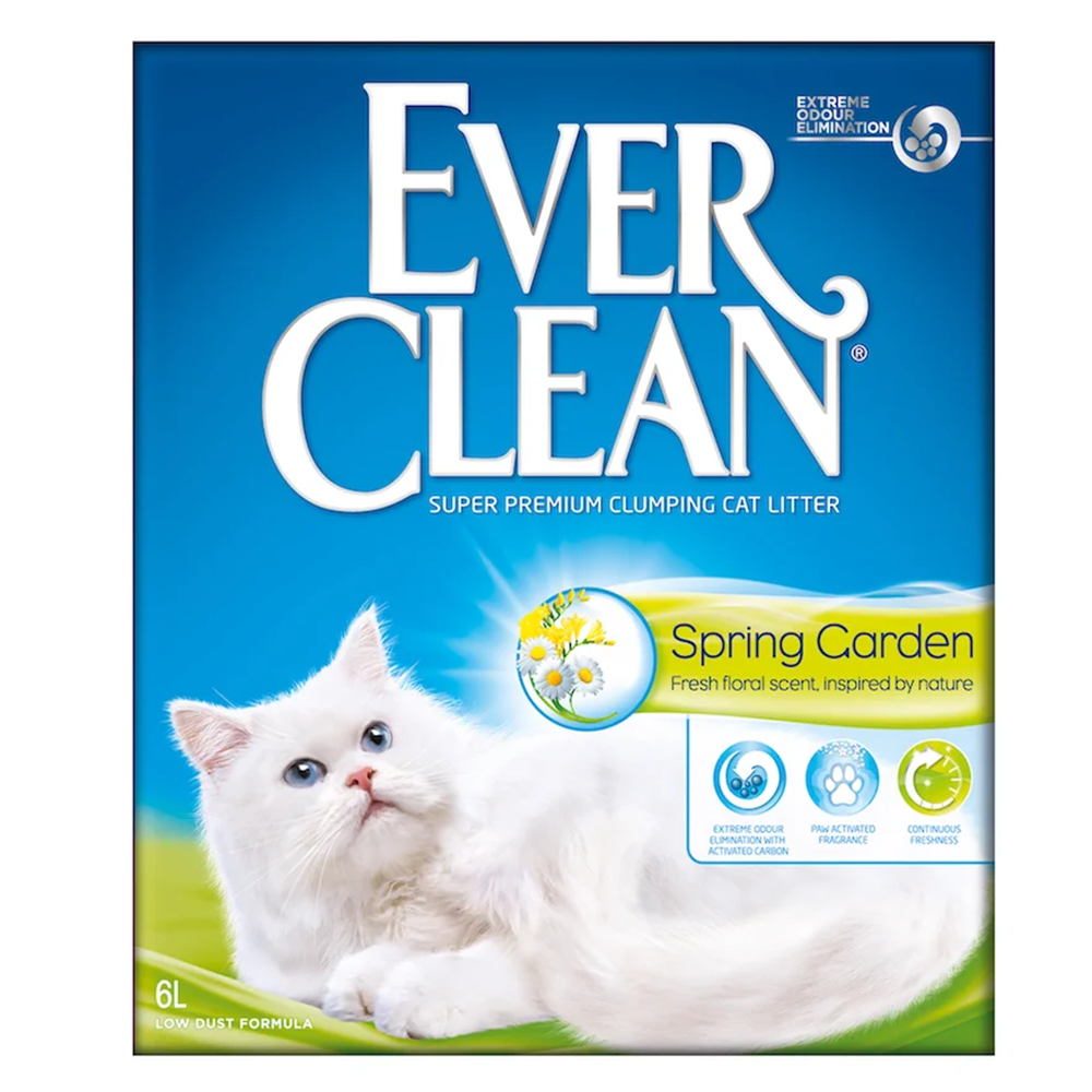 Nisip pentru litiera cu parfum floral Spring Garden, 6000 ml, Ever Clean