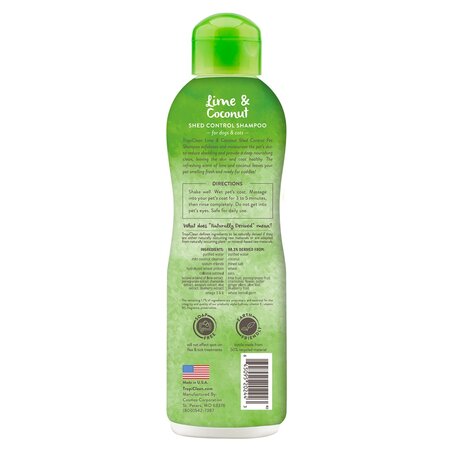 Sampon impotriva caderii parului cu lamaie verde si cocos pentru caini si pisici Grooming, 355 ml, Tropiclean 658279