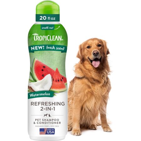 Sampon si balsam 2 in 1 cu pepene galben pentru caini si pisici Grooming, 355 ml, Tropiclean 658349