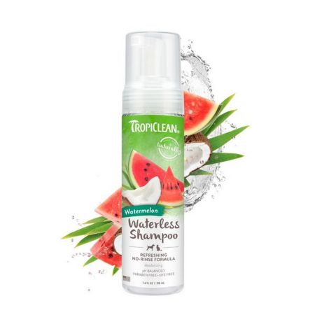 Sampon fara clatire cu pepene verde pentru caini si pisici Grooming, 220 ml, Tropiclean 658376