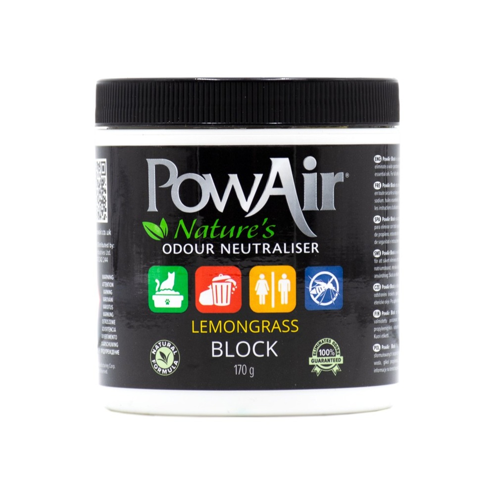 Neutralizator de miros solid cu parfum de lemongrass, 170 g, Powair