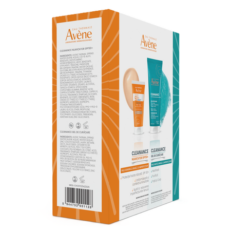 Pachet Gel de Curatare 200 ml + Crema nuantatoare cu protectie solara SPF 50+ 50 ml Cleanance, Avene 658693