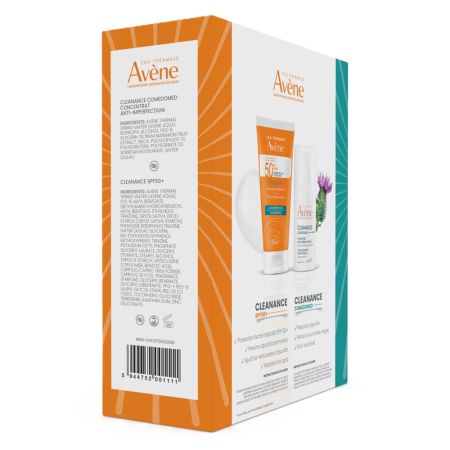 Pachet Concentrat anti-imperfectiuni pentru ten cu tendinta acneica Comedomed 30 ml + Crema cu SPF50+ pentru ten gras-acneic 50 ml Cleanance, Avene 658709