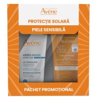 Pachet Lotiune protectie solara cu SPF 50+ Intense Protect 150 ml + Lotiune reparatoare dupa plaja 200 ml Sun Care, Avene