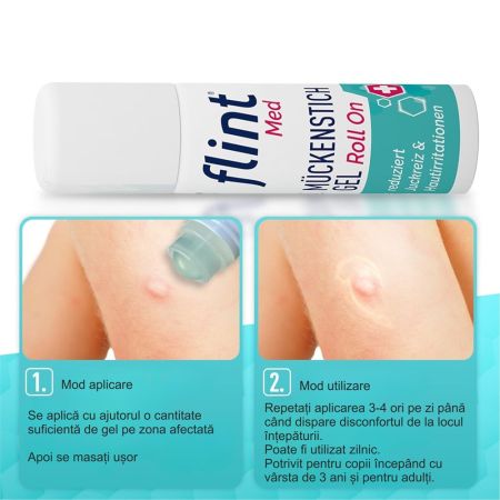 Gel roll on calmant pentru intepaturi de insecte Flint Med, 10 ml, Kyberg 659073