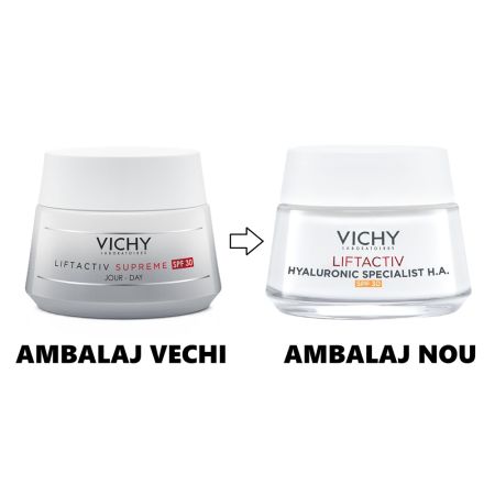 Crema antirid de zi cu SPF 30 Liftactiv Hyaluronic Specialist HA, 50 ml, Vichy 674575