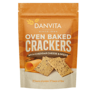 Crackers cu branza Cheddar si seminte, 100 g, Danvita