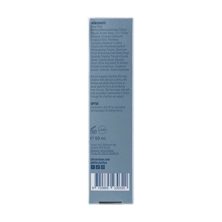 Crema de fata cu protectie solara SPF 50 Oily Skin, 50 ml, Altruist 739041