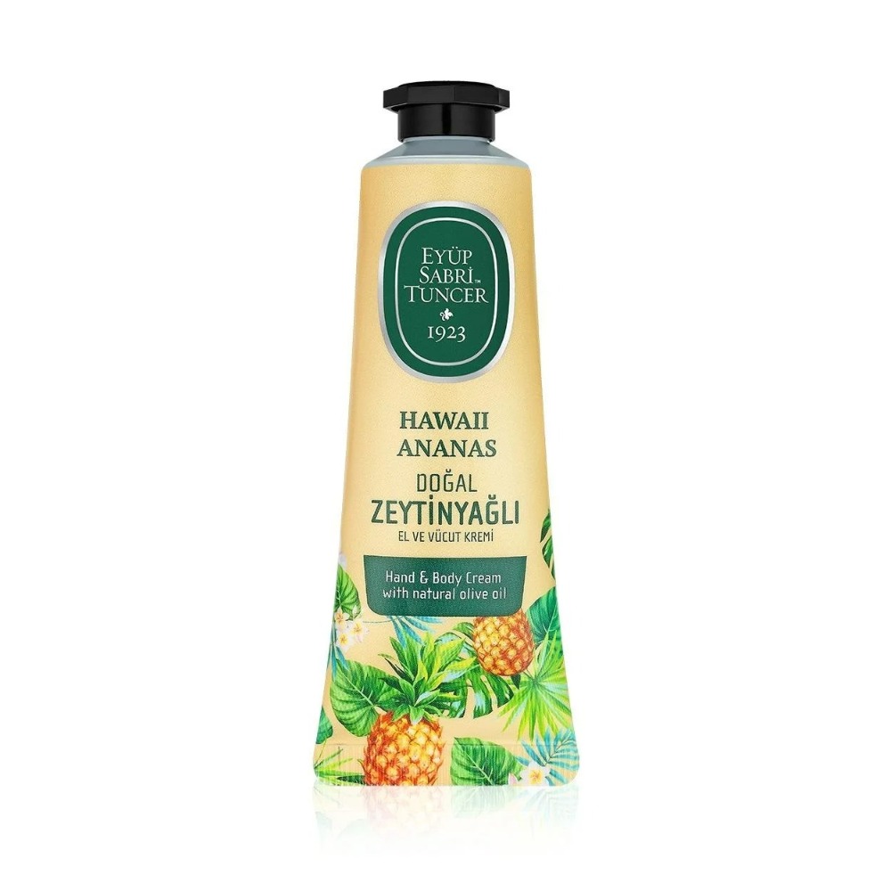 Crema de maini si de corp cu ulei de masline Hawaii Pineapple, 50 ml, Eyup Sabri Tuncer