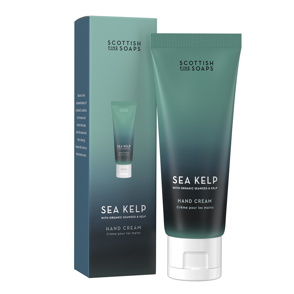 Crema pentru maini cu iarba de mare si alge marine Sea Kelp, 75 ml, Scottish Fine Soaps