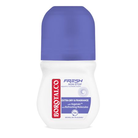 Deodorant roll-on Fresh Non-Stop Aquatic Flowers Scent, 50 ml, Borotalco