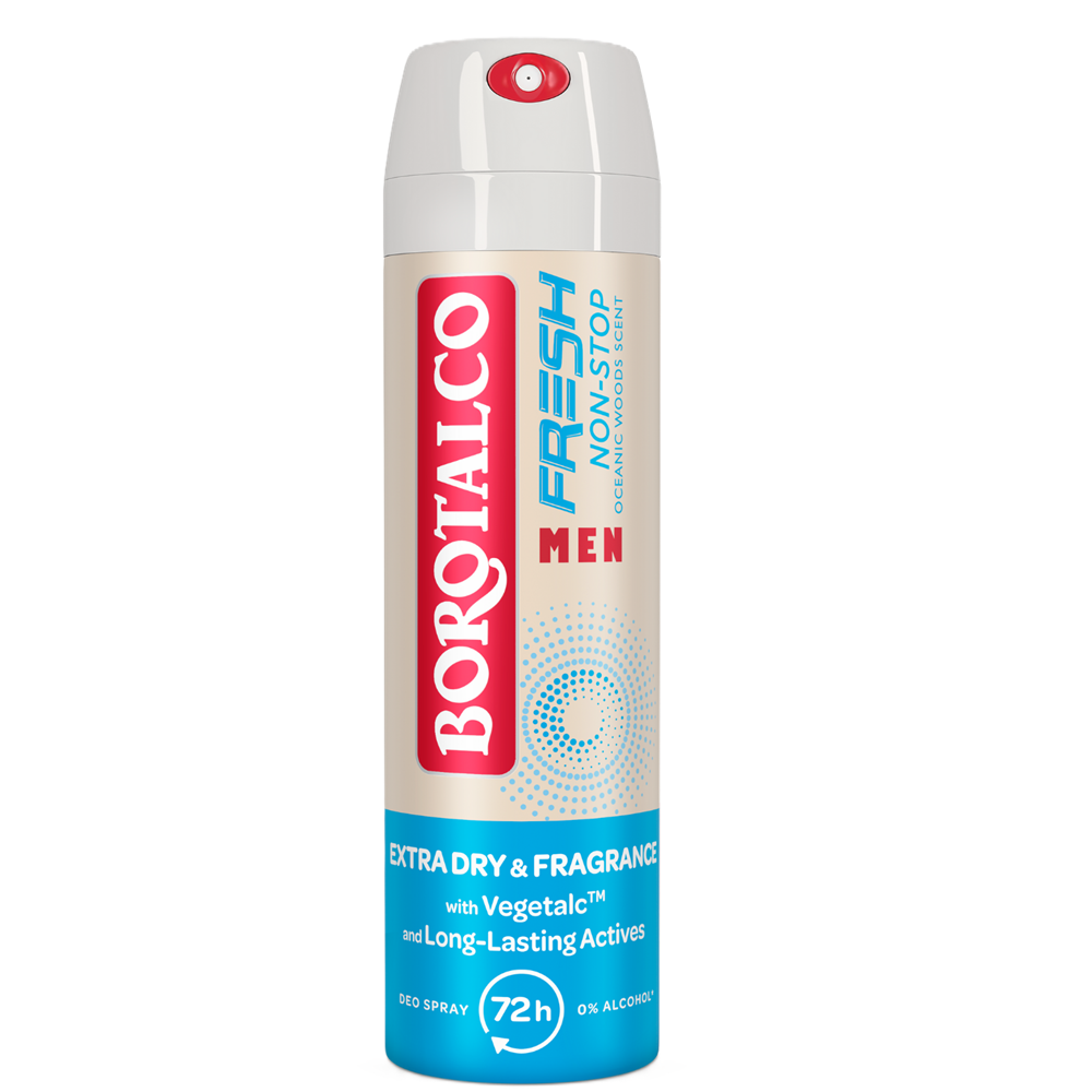 Deodorant Spray antiperspirant Men Fresh Non-Stop, 150 ml, Borotalco