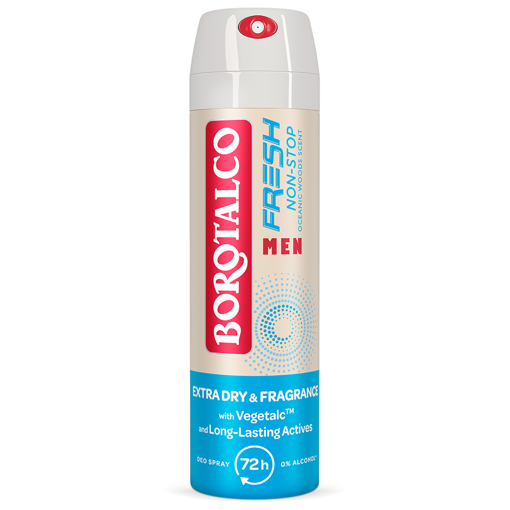 Deodorant Spray Men Fresh Non-Stop, 150 ml, Borotalco