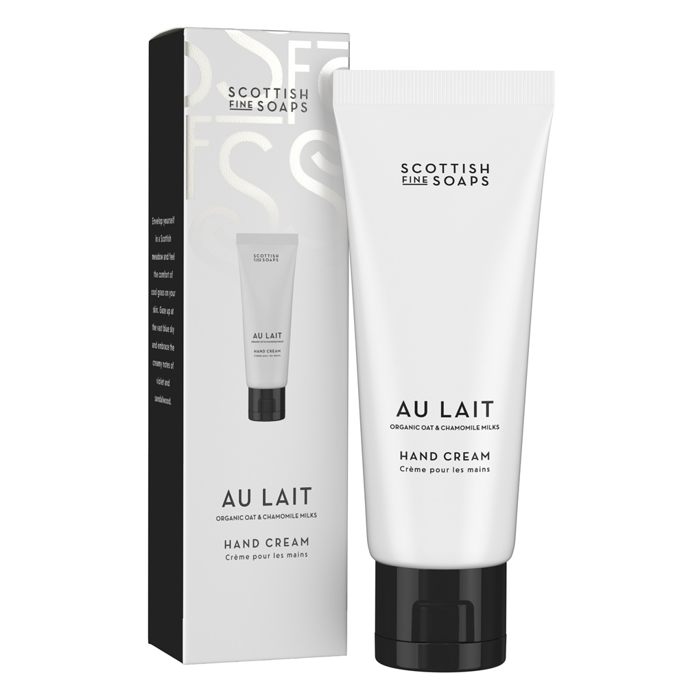 Crema pentru maini cu lapte de ovaz si musetel Au Lait, 75 ml, Scottish Fine Soaps