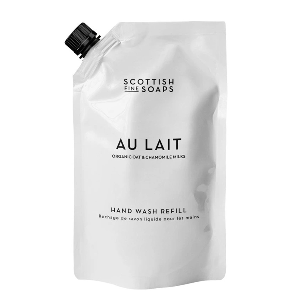 Rezerva sapun lichid pentru maini cu lapte de ovaz si musetel Au Lait, 1200 ml, Scottish Fine Soaps