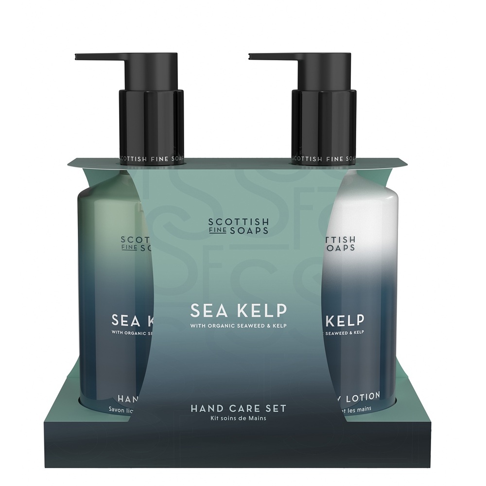 Set Lotiune pentru maini si corp 300 ml + Sapun lichid pentru maini 300 ml Sea Kelp, Scottish Fine Soaps