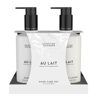 Set Sapun lichid pentru maini cu lapte de ovaz si musetel 300 ml + Lotiune pentru maini si corp cu lapte de ovaz si musetel 300 ml Au Lait, Scottish Fine Soaps